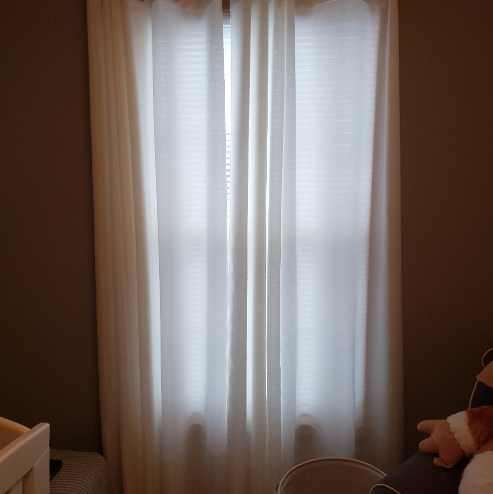 White curtains